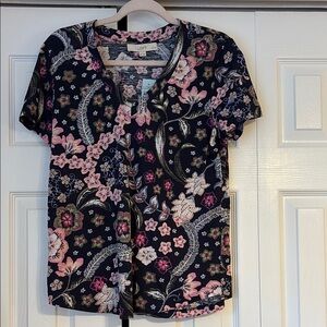 NWT LOFT Blue and Pink V Neck T-Shirt MP